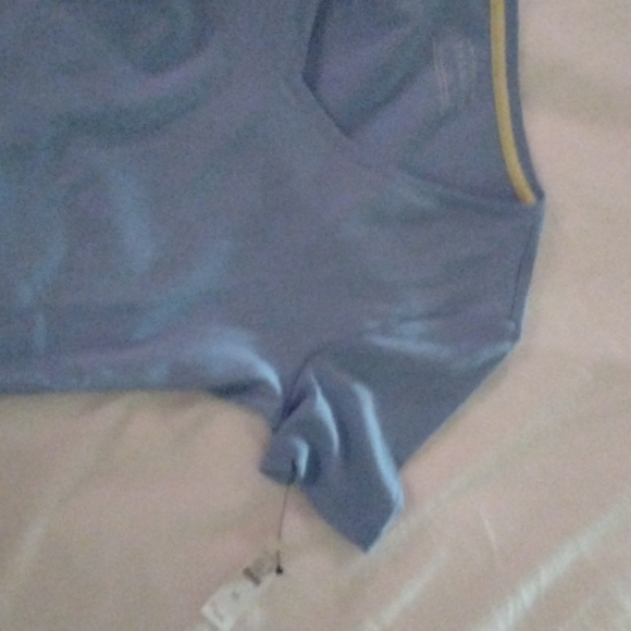 Talbots Pima Cotton V-neck T-shirt in lagoon blue - Picture 4 of 4